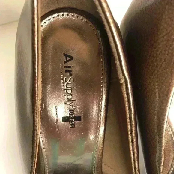 Air Supply Ladies Bronze Gold Peep Toe Slip on Shoe size 8M - Picture 4 of 6